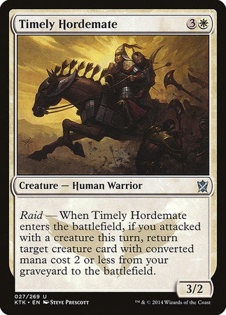 Timely Hordemate [Khans of Tarkir] | Good Games Cannington