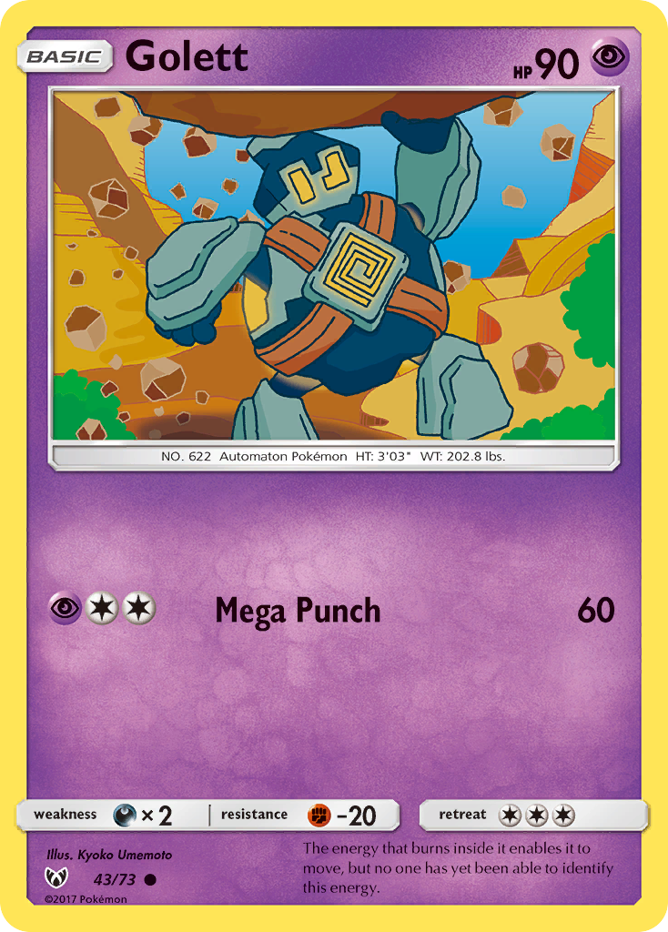Golett (43/73) [Sun & Moon: Shining Legends] | Good Games Cannington