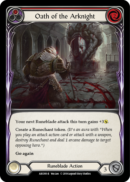 Oath of the Arknight (Red) [ARC091-R] 1st Edition Normal | Good Games Cannington
