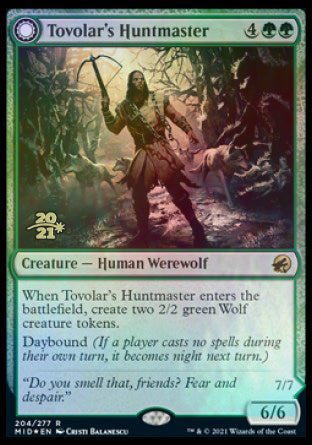 Tovolar's Huntmaster // Tovolar's Packleader [Innistrad: Midnight Hunt Prerelease Promos] | Good Games Cannington