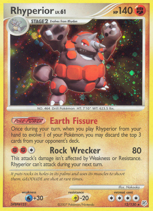 Rhyperior (12/130) [Diamond & Pearl: Base Set] | Good Games Cannington