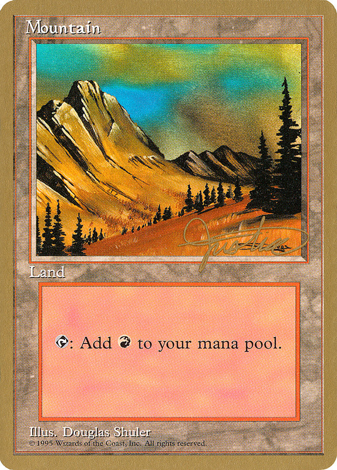 Mountain (mj375) (Mark Justice) [Pro Tour Collector Set] | Good Games Cannington