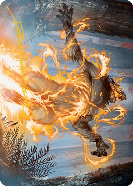 Burn the Accursed Art Card (Gold-Stamped Signature) [Innistrad: Midnight Hunt Art Series] | Good Games Cannington