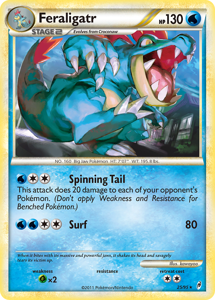 Feraligatr (25/95) [HeartGold & SoulSilver: Call of Legends] | Good Games Cannington