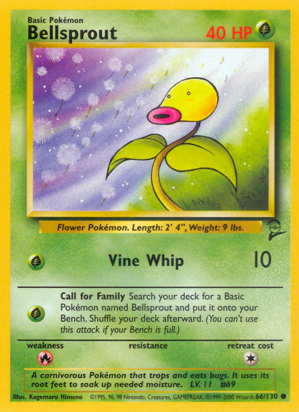 Bellsprout (66/130) [Base Set 2] | Good Games Cannington