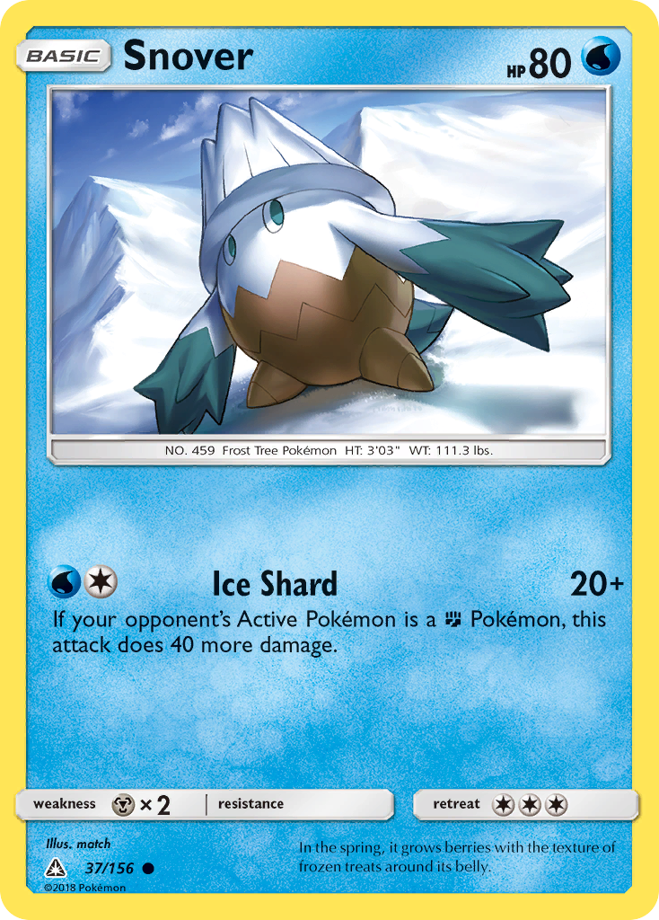 Snover (37/156) [Sun & Moon: Ultra Prism] | Good Games Cannington