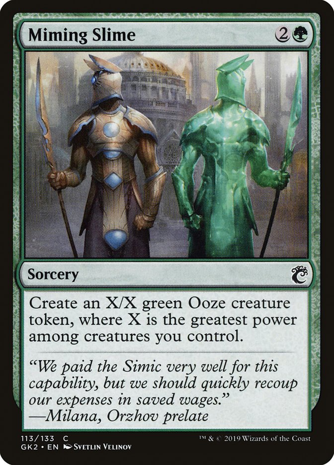 Miming Slime [Ravnica Allegiance Guild Kit] | Good Games Cannington