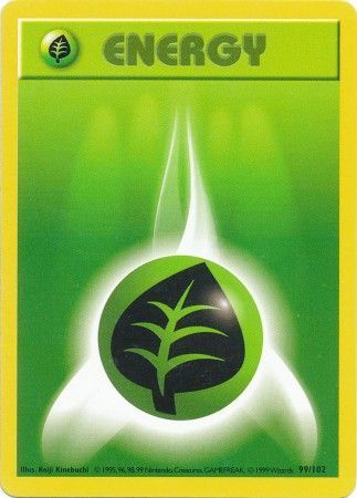 Grass Energy (99/102) [Base Set Shadowless Unlimited] | Good Games Cannington