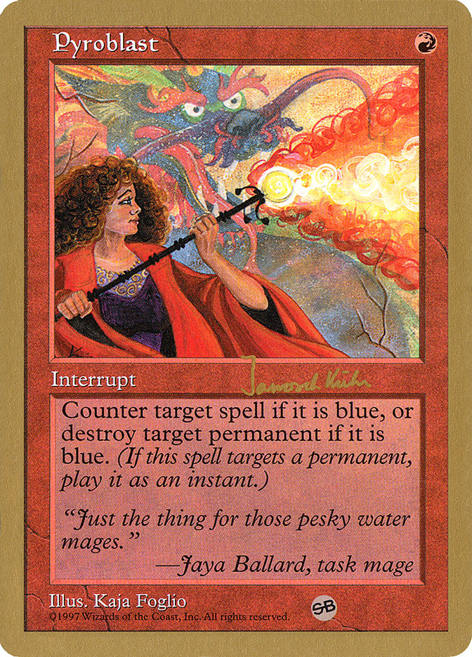 Pyroblast (Janosch Kuhn) (SB) [World Championship Decks 1997] | Good Games Cannington