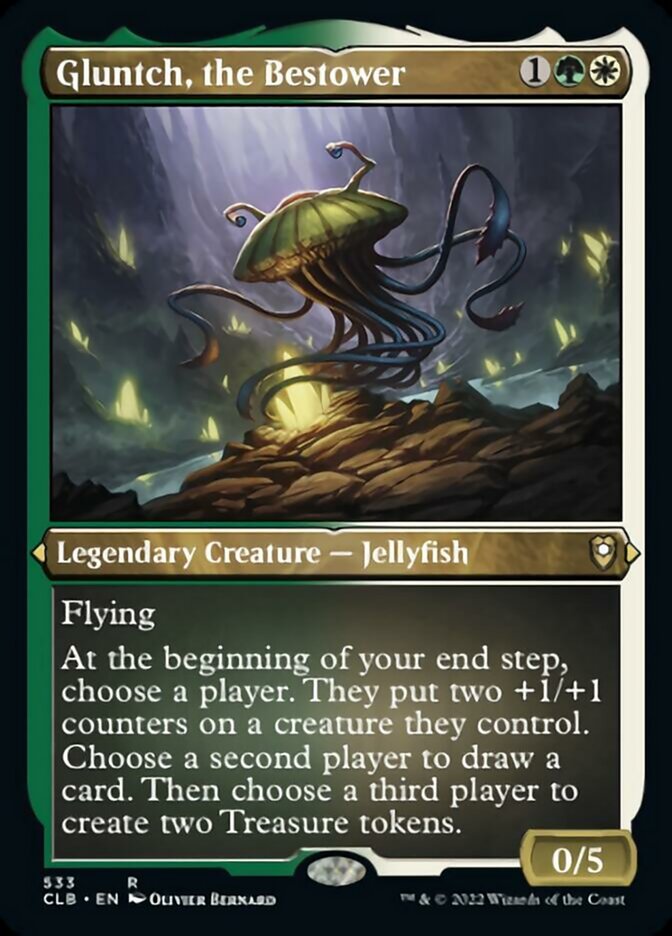 Gluntch, the Bestower (Foil Etched) [Commander Legends: Battle for Baldur's Gate] | Good Games Cannington