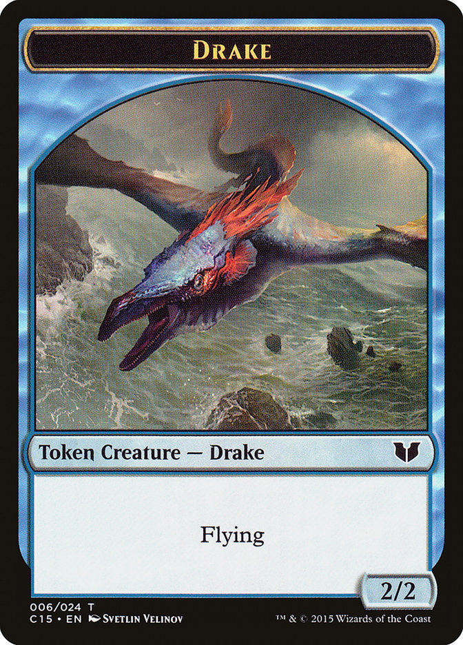 Drake // Elemental (020) Double-Sided Token [Commander 2015 Tokens] | Good Games Cannington