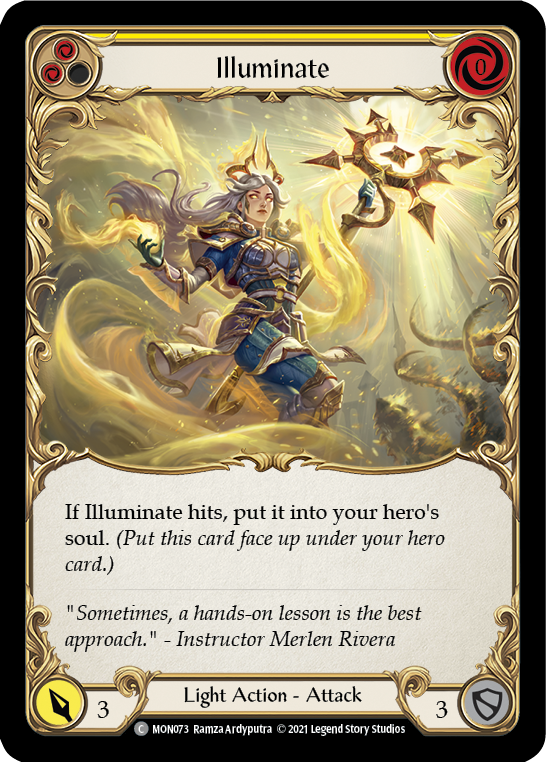 Illuminate (Yellow) [MON073-RF] 1st Edition Rainbow Foil | Good Games Cannington