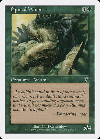 Spined Wurm [Seventh Edition] | Good Games Cannington