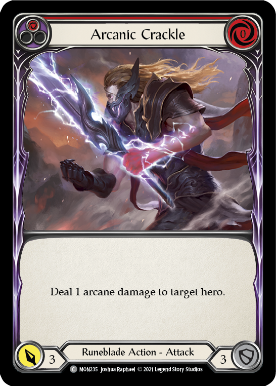 Arcanic Crackle (Red) [MON235-RF] 1st Edition Rainbow Foil | Good Games Cannington