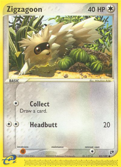 Zigzagoon (85/100) [EX: Sandstorm] | Good Games Cannington