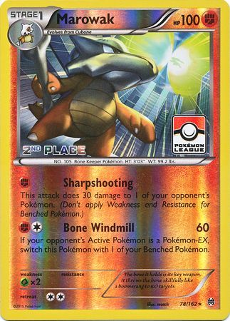 Marowak (78/162) (League Promo 2nd Place) [XY: BREAKthrough] | Good Games Cannington