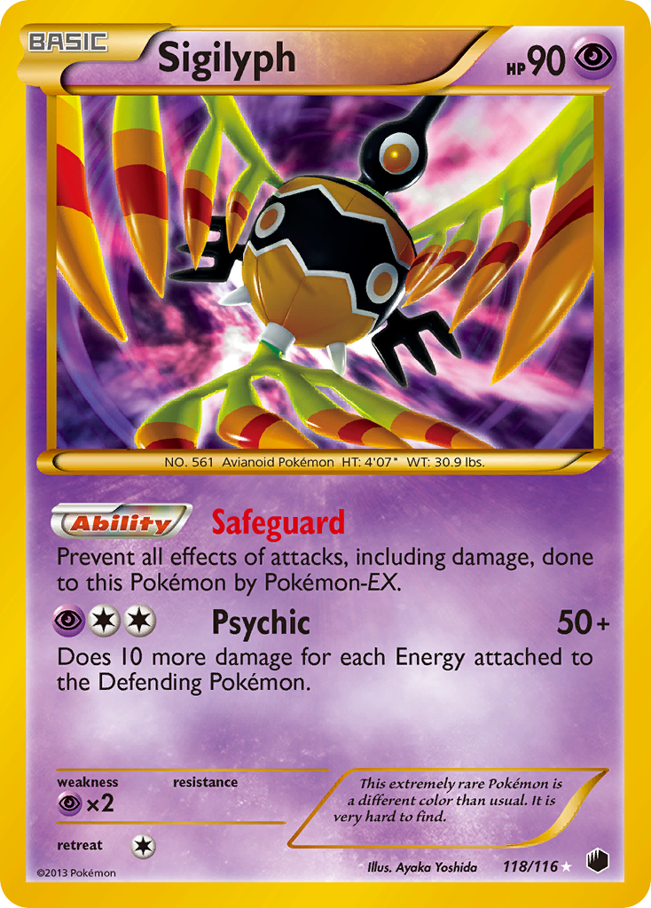 Sigilyph (118/116) [Black & White: Plasma Freeze] | Good Games Cannington