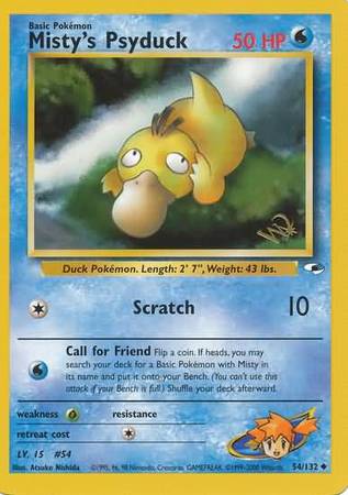 Misty's Psyduck (54/132) (W Stamped Promo) [Gym Heroes Unlimited] | Good Games Cannington