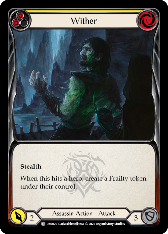 Wither (Yellow) [UZU020] (Outsiders Uzuri Blitz Deck) | Good Games Cannington
