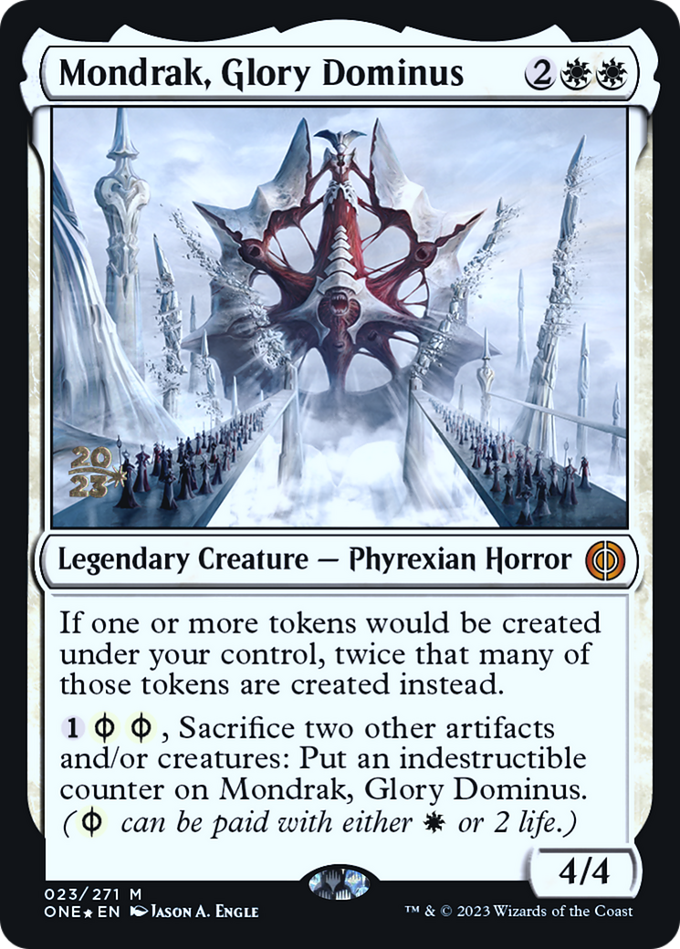 Mondrak, Glory Dominus [Phyrexia: All Will Be One Prerelease Promos] | Good Games Cannington