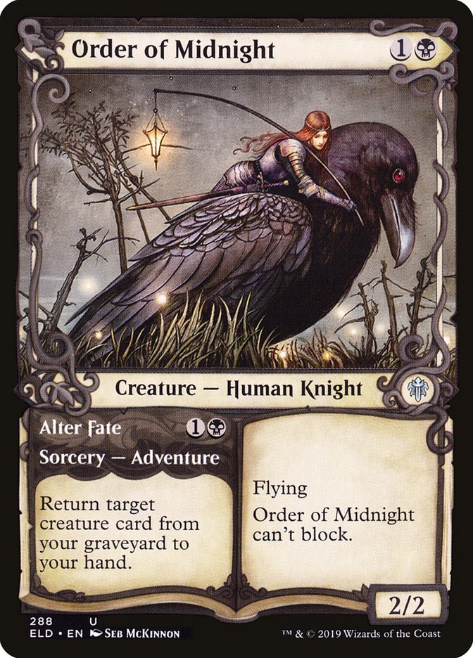 Order of Midnight // Alter Fate (Showcase) [Throne of Eldraine] | Good Games Cannington
