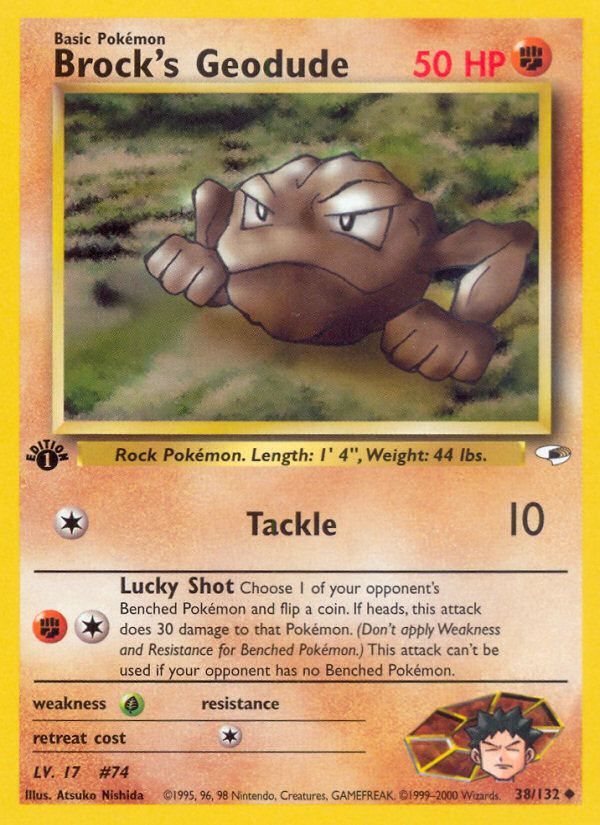 Brock's Geodude (38/132) [Gym Heroes 1st Edition] | Good Games Cannington