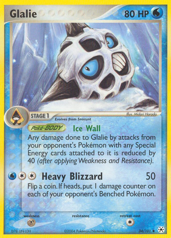 Glalie (34/101) [EX: Hidden Legends] | Good Games Cannington