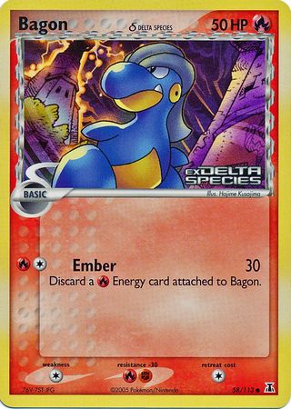 Bagon (58/113) (Delta Species) (Stamped) [EX: Delta Species] | Good Games Cannington