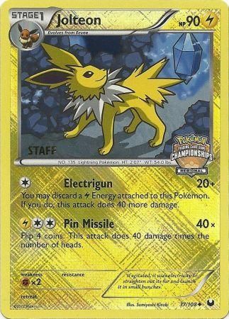 Jolteon (37/108) (Regional Championship 2013 Promo Staff) [Black & White: Dark Explorers] | Good Games Cannington