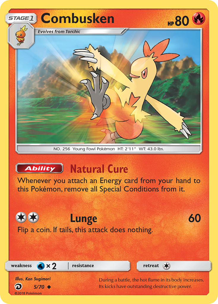 Combusken (5/70) [Sun & Moon: Dragon Majesty] | Good Games Cannington