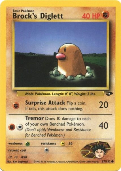 Brock's Diglett (67/132) [Gym Challenge Unlimited] | Good Games Cannington