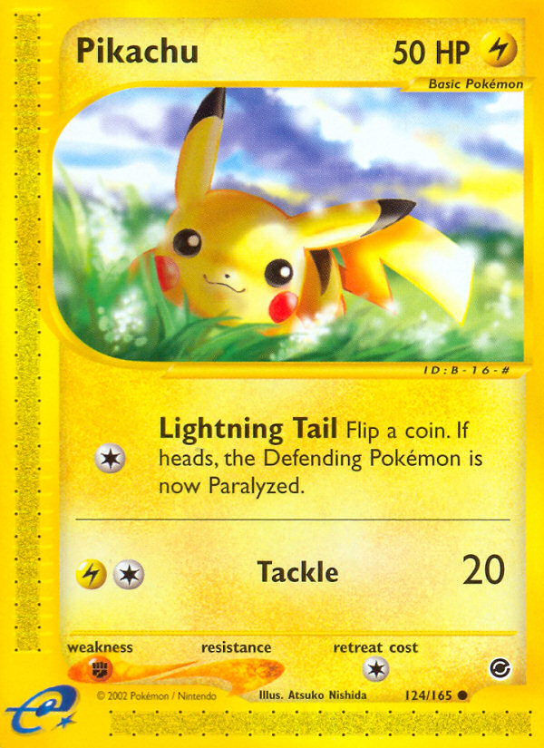 Pikachu (124/165) [Expedition: Base Set] | Good Games Cannington