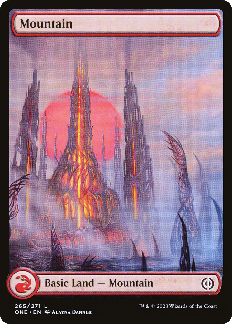 Mountain (265) (Full-Art) [Phyrexia: All Will Be One] | Good Games Cannington