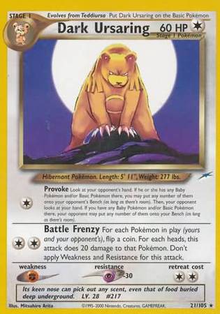 Dark Ursaring (21/105) [Neo Destiny Unlimited] | Good Games Cannington