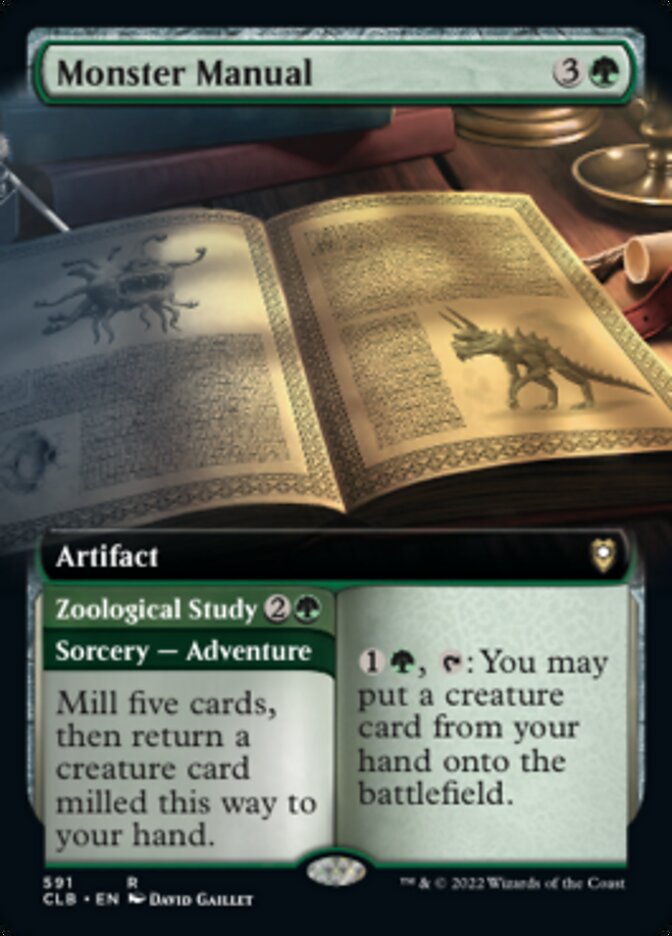 Monster Manual // Zoological Study (Extended Art) [Commander Legends: Battle for Baldur's Gate] | Good Games Cannington