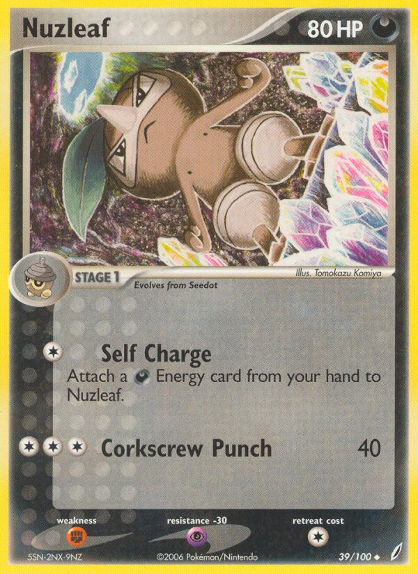 Nuzleaf (39/100) [EX: Crystal Guardians] | Good Games Cannington
