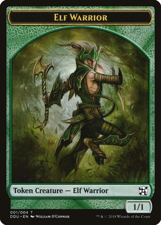 Elf Warrior Token [Duel Decks: Elves vs. Inventors Tokens] | Good Games Cannington