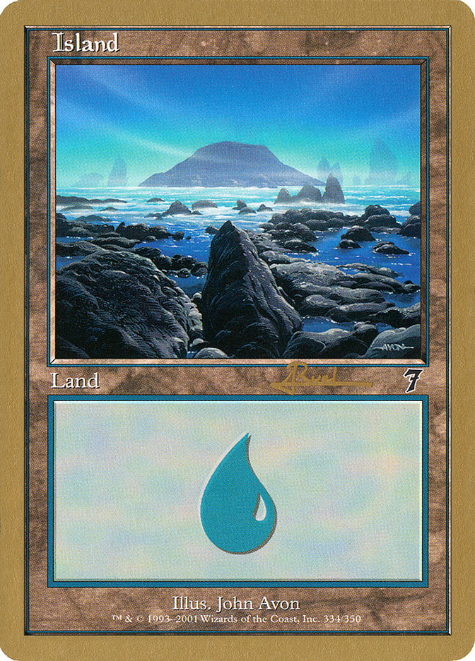 Island (ar334) (Antoine Ruel) [World Championship Decks 2001] | Good Games Cannington