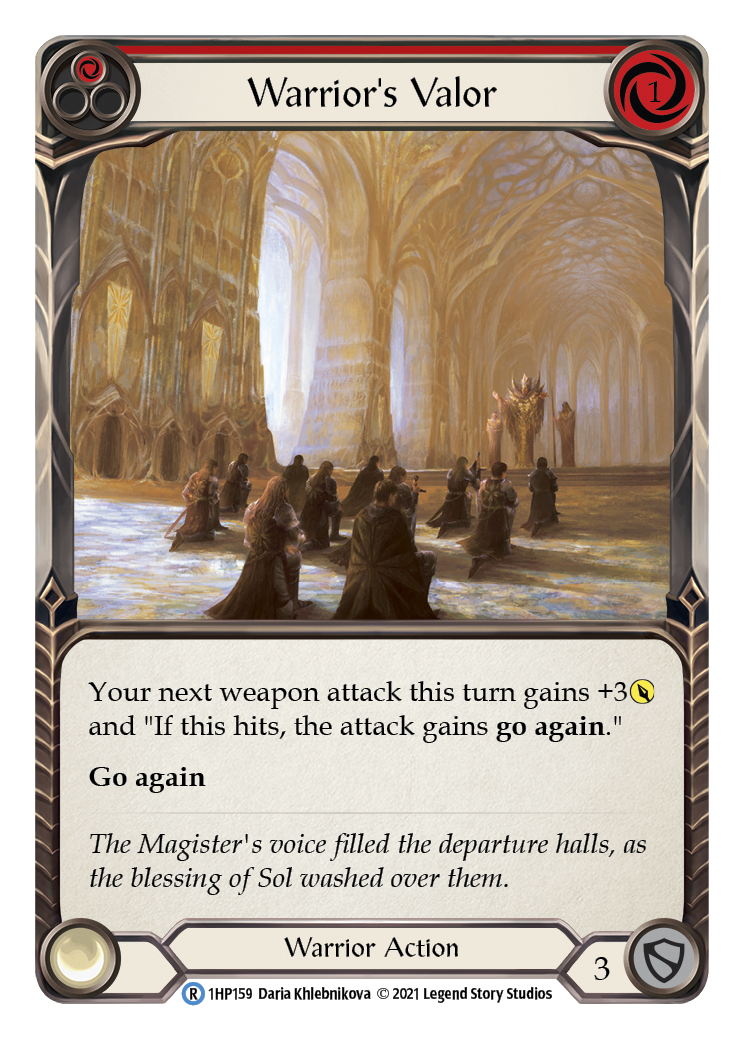 Warrior's Valor (Red) [1HP159] | Good Games Cannington