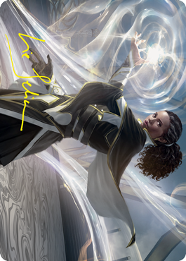 Clever Lumimancer Art Card (Gold-Stamped Signature) [Strixhaven: School of Mages Art Series] | Good Games Cannington