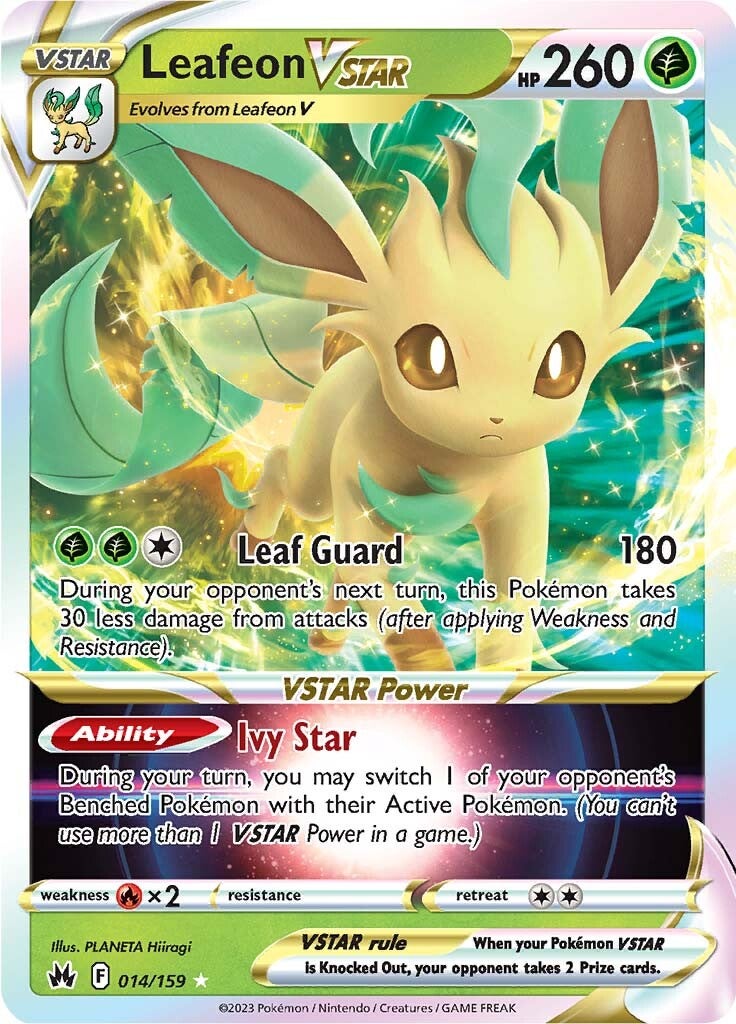Leafeon VSTAR (014/159) [Sword & Shield: Crown Zenith] | Good Games Cannington