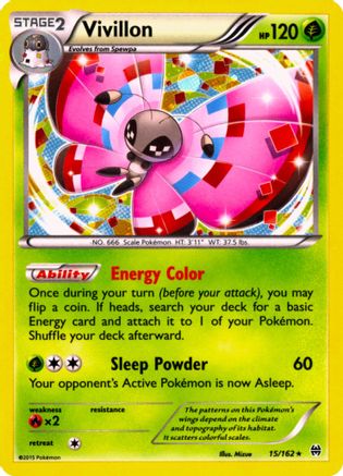 Vivillon (15/162) (Cosmos Holo) [XY: BREAKthrough] | Good Games Cannington