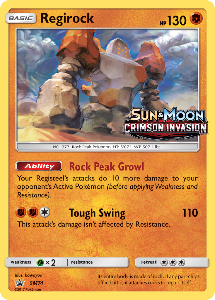 Regirock (SM74) [Sun & Moon: Black Star Promos] | Good Games Cannington