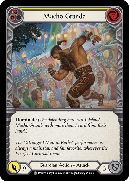 Macho Grande (Yellow) [EVR028] (Everfest)  1st Edition Rainbow Foil | Good Games Cannington