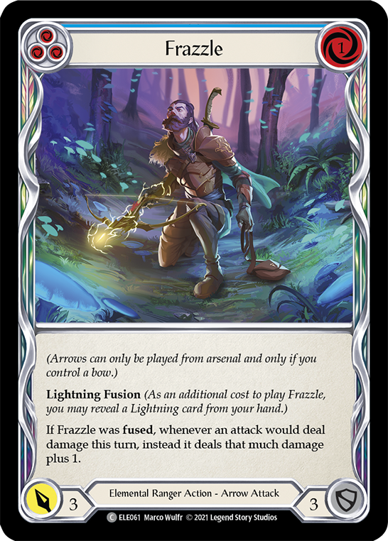 Frazzle (Blue) [ELE061] (Tales of Aria)  1st Edition Rainbow Foil | Good Games Cannington