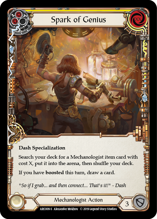 Spark of Genius [ARC009-S] 1st Edition Rainbow Foil | Good Games Cannington