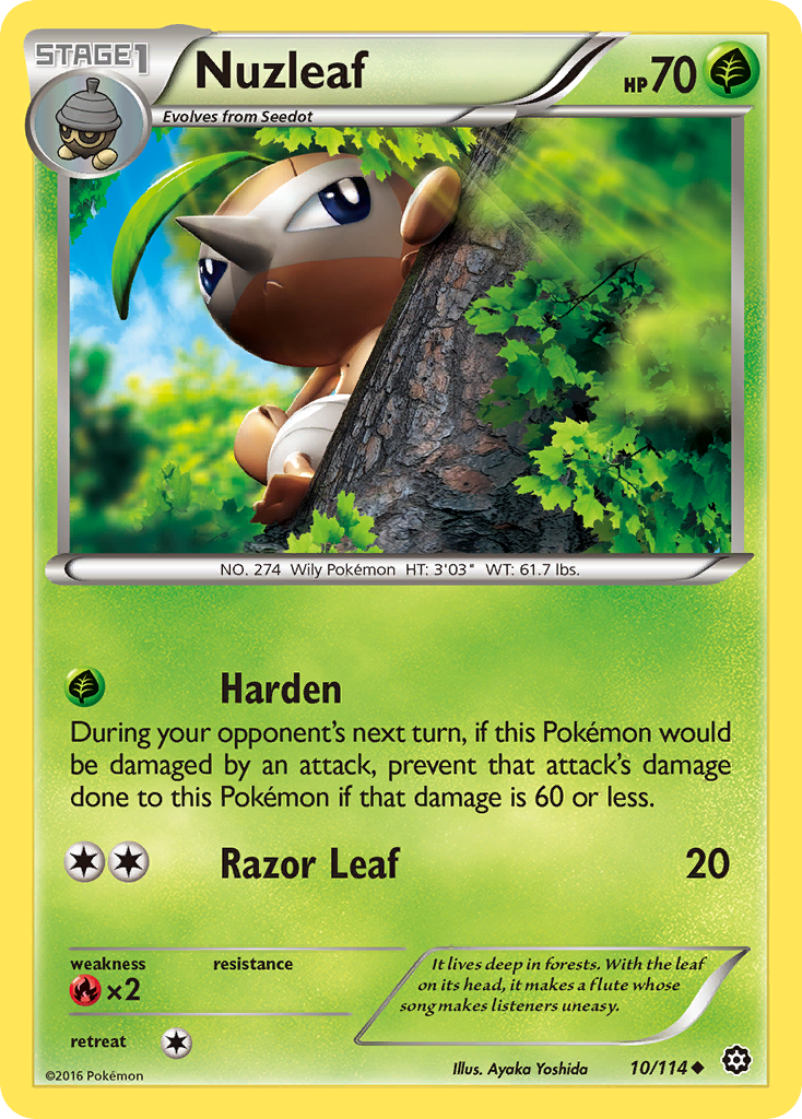 Nuzleaf (10/114) [XY: Steam Siege] | Good Games Cannington