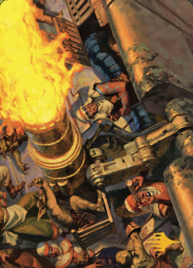 Mana Cannons Art Card (Gold-Stamped Signature) [Dominaria United Art Series] | Good Games Cannington