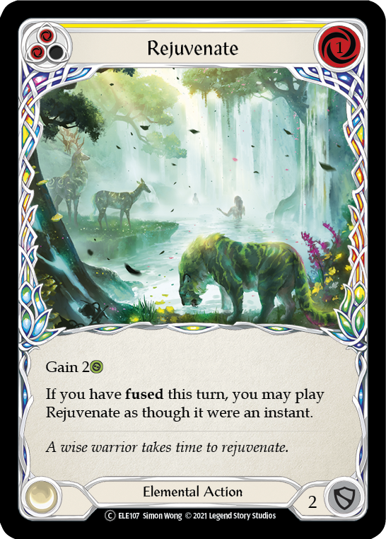 Rejuvenate (Yellow) [U-ELE107] Unlimited Rainbow Foil | Good Games Cannington