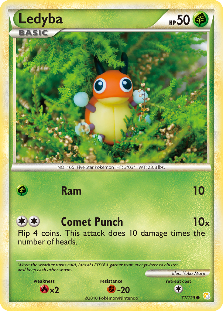 Ledyba (71/123) [HeartGold & SoulSilver: Base Set] | Good Games Cannington